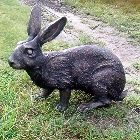 Hollow Cast Bronze Rabbit : Thumper