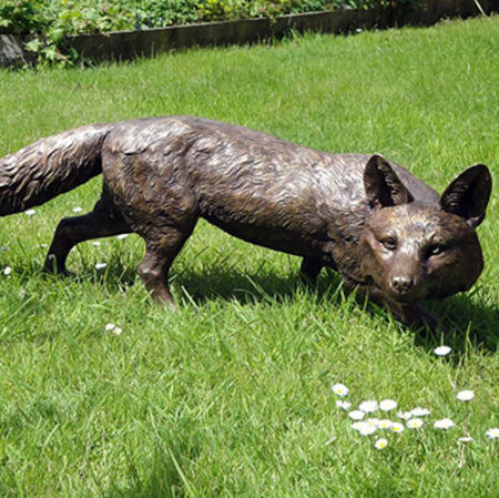 Hollow Cast Bronze Fox : Slinky the Fox