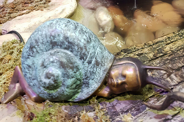 Hollow Cast Bronze Snail : Snail Baby : Small-2