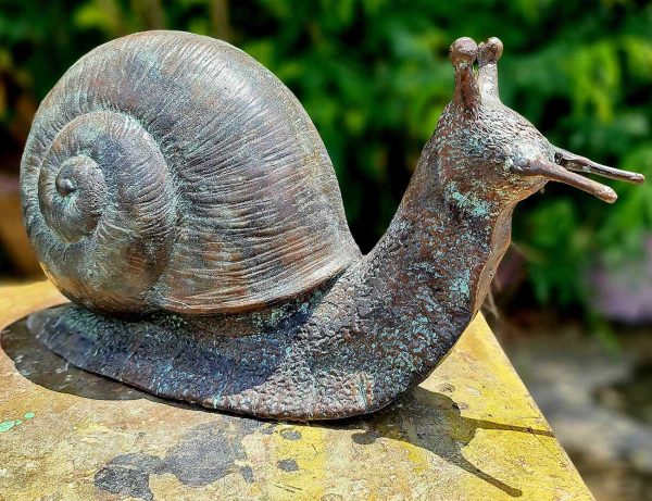 Hollow Cast Bronze Snail : Brian : Large-3