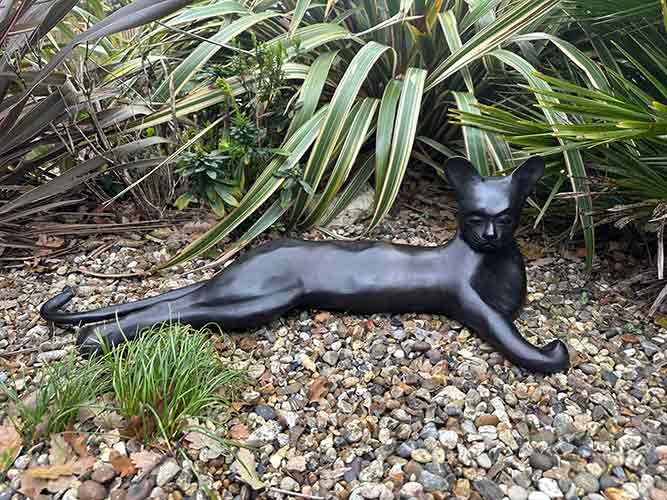 Bronze Art Cat Large-1 : Escar UK Bronze