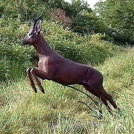 Bronze Roe Deer Buck Leaping : Escar UK Bronze