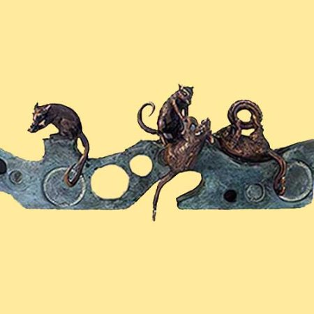 Bronze Mice and Cheese Hat & Coat Rack : Escar UK Bronze