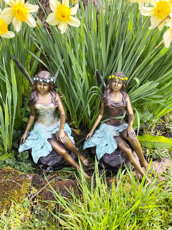 Hollow Cast Bronze Fairy : Alette : Brown Bodice-2