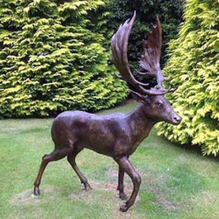 Bronze Fallow Deer Stag Walking : Escar UK Bronze