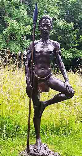 Bronze Figure : African Maasai Warrior Man-1 : Escar UK Bronze