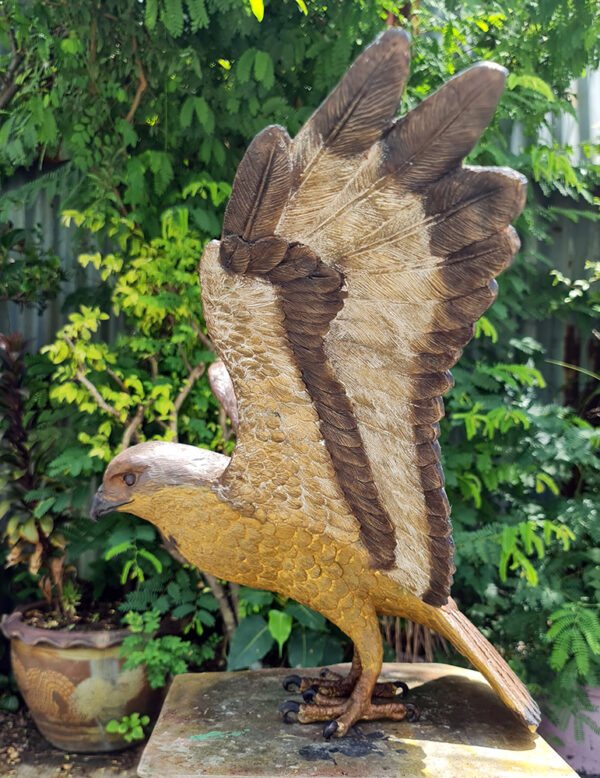 Hollow Cast Bronze Bird : Common Buzzard : Bird of Prey-4