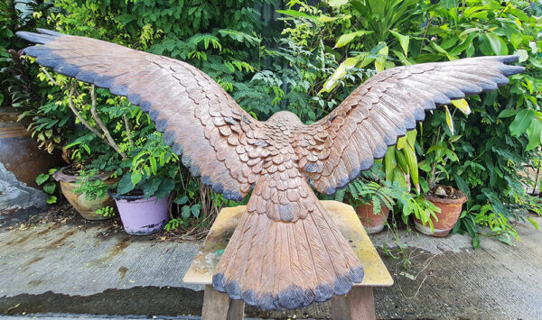 Hollow Cast Bronze Bird : Common Buzzard : Bird of Prey-5