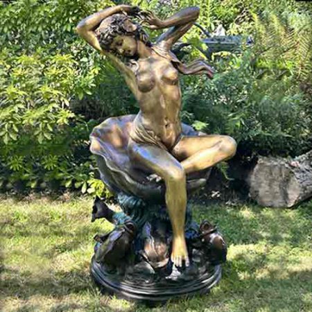 Bronze Figure : Posing Nymph Nadia : Escar UK Bronze