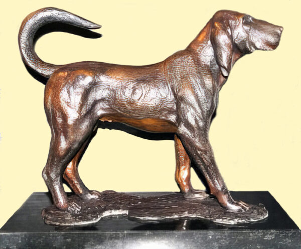 Hollow Cast Bronze Dog : Bloodhound : Rennish-1