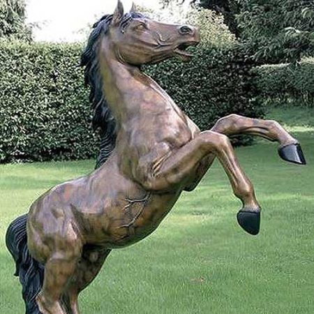 Bronze Horse Rearing : Dappled Brown : Escar UK Bronze