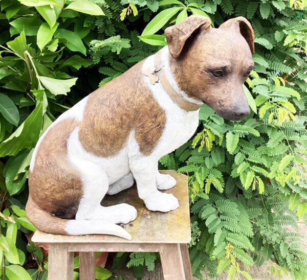 Hollow Cast Bronze Dog : Jack Russell Terrier Bitch : Phoebe : Commission-1