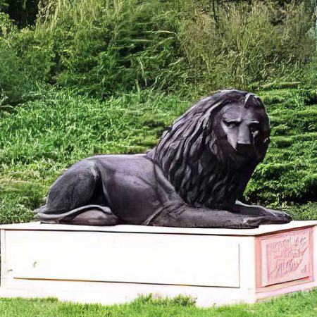 Bronze African Lions on Marble Plinths : Escar UK Bronze