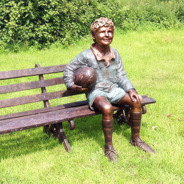 Hollow Cast Bronze Figure : Finlay : Boy on a Bench : Commission-1