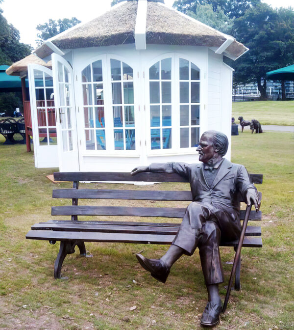 Hollow Cast Bronze Figure : Old Bob on a Bench : Commission-1