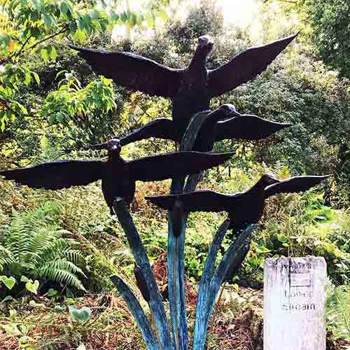 Bronze Ducks in Reeds Water Feature-4 : Escar UK Bronze