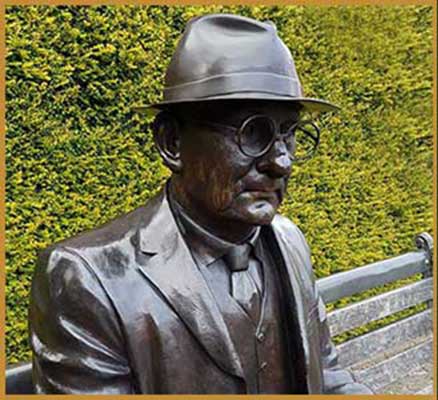 Bronze Commission Statue - L.S. Lowry Left