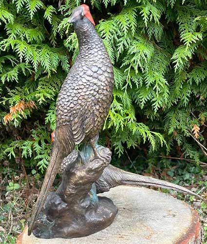 Bronze Pheasants : Table Top Pair-3 : Escar UK Bronze