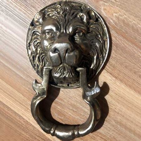 Bronze Lions Head Door Knocker : Escar UK Bronze