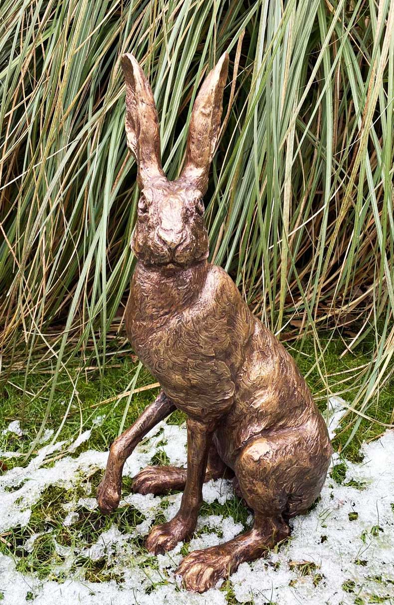 Bronze Seated Hare Harley-2 : Escar UK Bronze