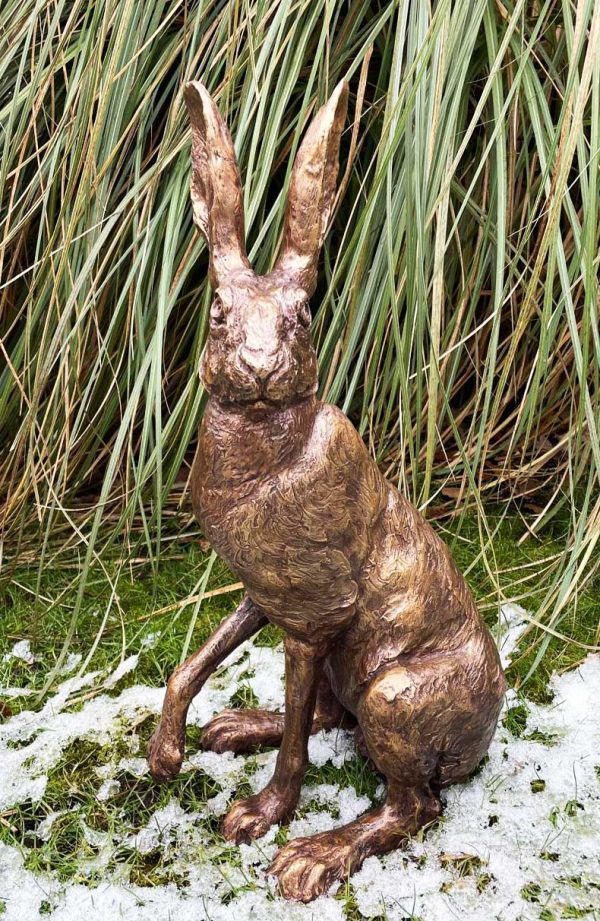 Bronze Hare : Harley the Seated Hare - Image 3