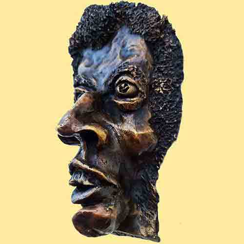 Escar Art Mask Sculpture-1 : Escar UK Bronze