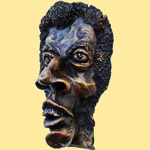 Escar Art Mask Sculpture-2 : Escar UK Bronze