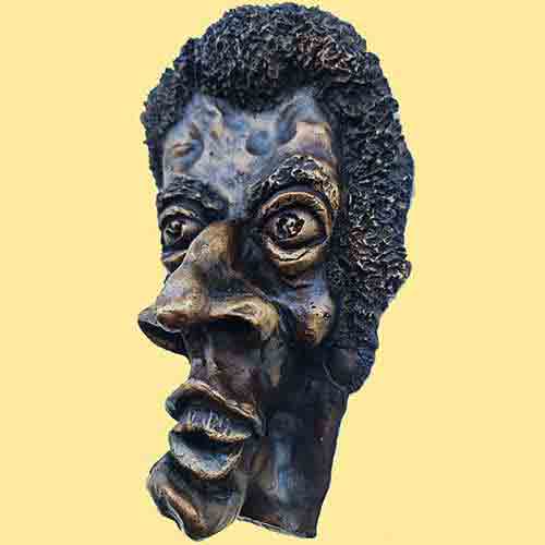 Escar Art Mask Sculpture-3 : Escar UK Bronze