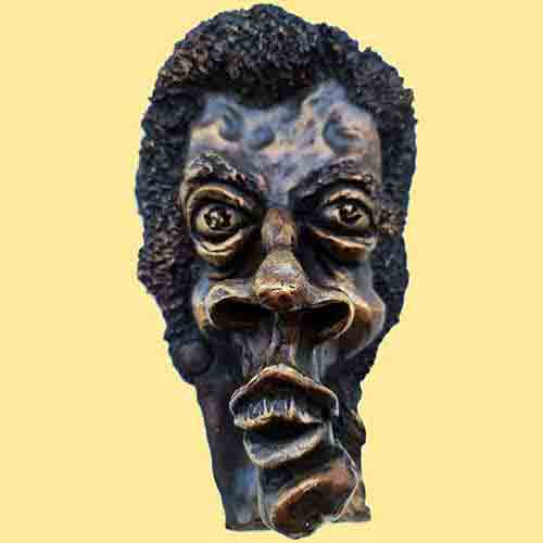 Escar Art Mask Sculpture-4 : Escar UK Bronze