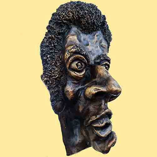 Escar Art Mask Sculpture-5 : Escar UK Bronze