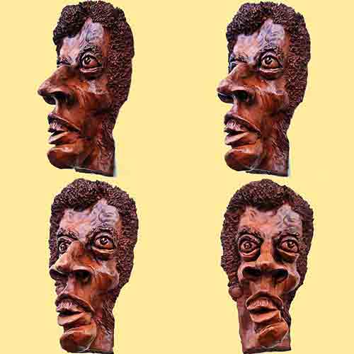 Escar Art Mask Sculpture-6 : Escar UK Bronze