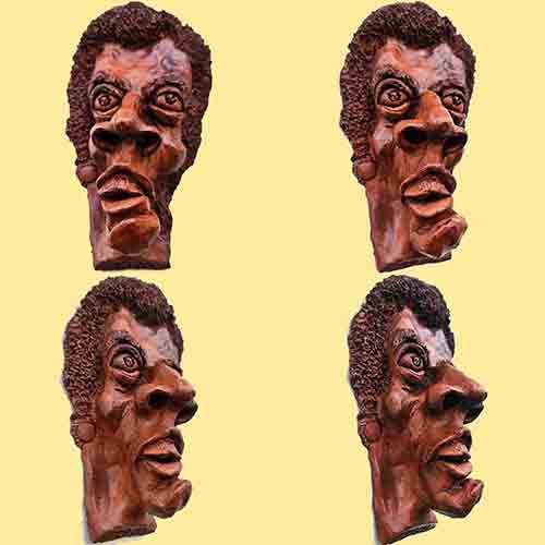 Escar Art Mask Sculpture-7 : Escar UK Bronze