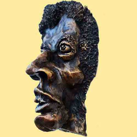 Escar Art Mask Sculpture : Escar UK Bronze