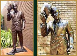 Bronze Commissioned Statue : Tipping the Denton Linney : Escar UK Bronze