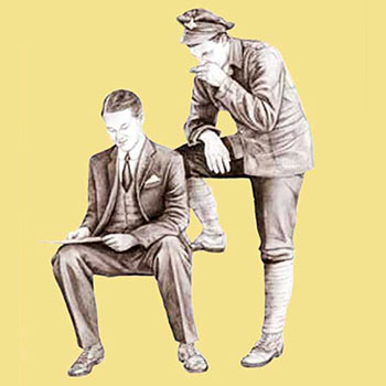 Jack Judge : The Concept Drawing : Front View : Escar UK Bronze