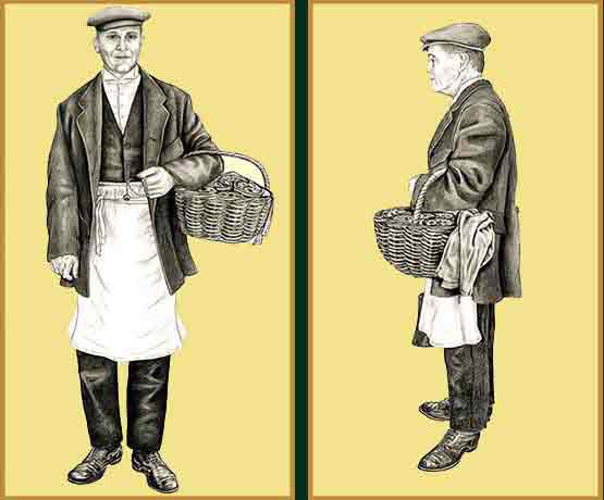 Bronze Commissioned Statue : John the Pie Man Concept Drawings : Escar UK Bronze